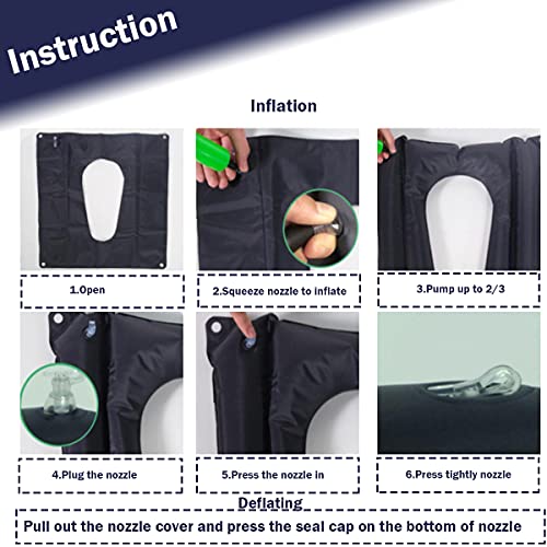 Cojines inflables para personas mayores, cojín de asiento antiescaras para silla de ruedas, accesorios de enfermería para aliviar el dolor, uso para silla de inodoro, silla de ducha