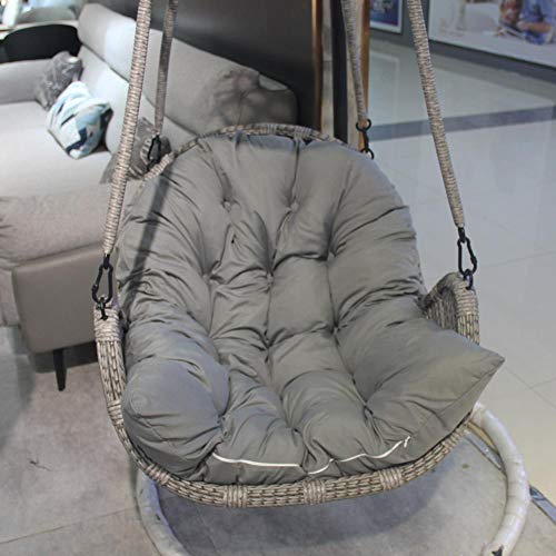 Cojines para silla relax, cojín para silla giratoria gruesa, cojín para asiento de mimbre, cojín de asiento colgante para interior y exterior (sólo cojín)