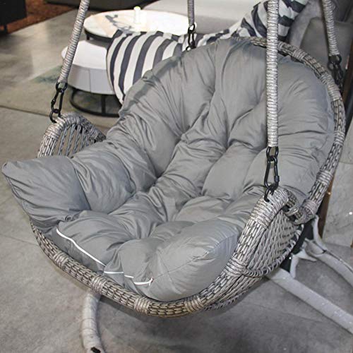 Cojines para silla relax, cojín para silla giratoria gruesa, cojín para asiento de mimbre, cojín de asiento colgante para interior y exterior (sólo cojín)