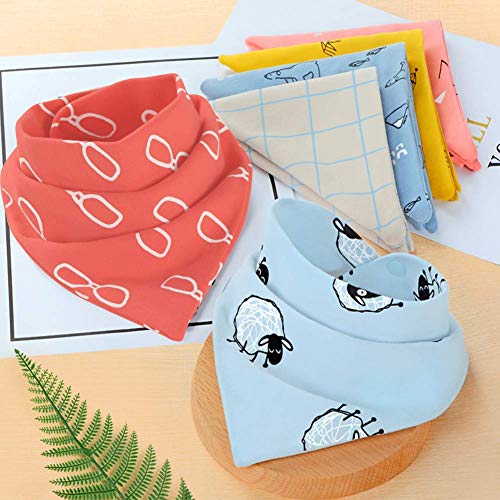 Cokomono 9pcs Baberos Bebe, Bandanas Bufanda Toalla de 100% algodón para Bebé Niños Recien Nacido, Bandana Bebé Babero Algodon Absorbente Suaves Para Sialorrea y Dentición (9pcs para Unisex)