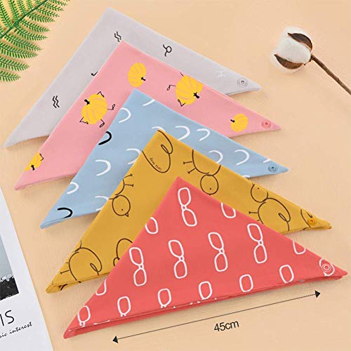 Cokomono 9pcs Baberos Bebe, Bandanas Bufanda Toalla de 100% algodón para Bebé Niños Recien Nacido, Bandana Bebé Babero Algodon Absorbente Suaves Para Sialorrea y Dentición (9pcs para Unisex)