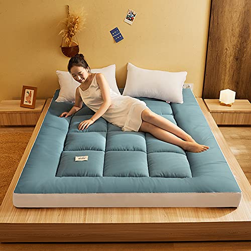 Colchón De Suelo De Estilo Japonés, Colchón De Futón De Tatami Grueso, Cojín De Dormir Suave Y Plegable, Colchón Portátil De Color Sólido Para Invitados, Colchón Enrollable,B,120x200cm (47.2*78.7 in)