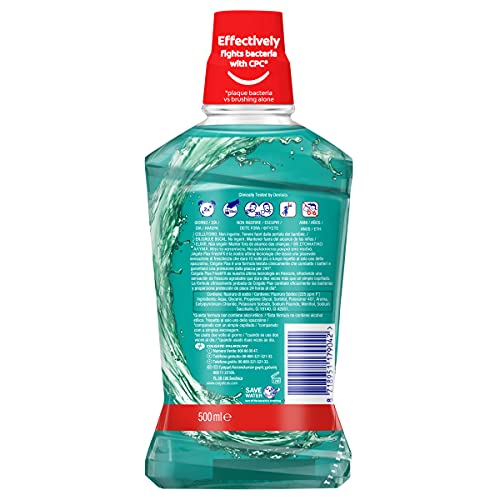 Colgate Plax Multiprotección, Enjuague Bucal, Protección 24H, Antibacteriano, Sin Alcohol, Pack 3 Uds x 500ml