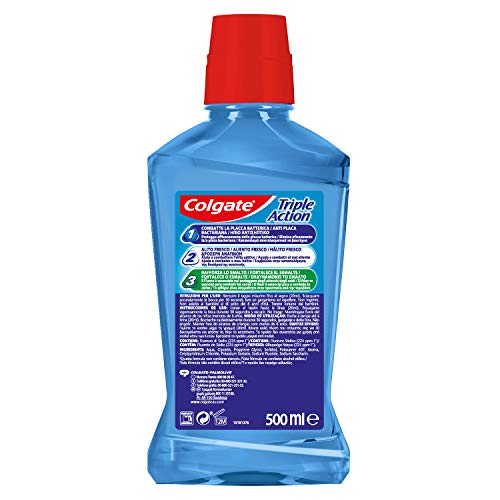 Colgate Triple Acción Enjuague Bucal, 500ml