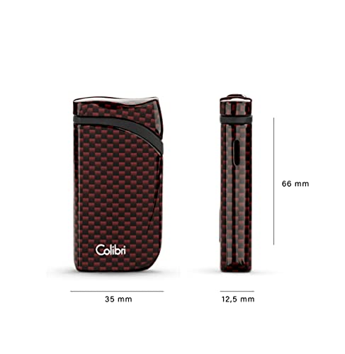 Colibri Encendedor de llama Falcon Jet | Encendedor de cigarros y cigarrillos | Resistente al viento | Funciona con butano (no incluido) | Bonita caja de regalo elegante | Garantía de dos años