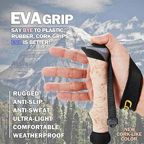 Colisal Bastones de Senderismo Plegables Bastones Trekking Ligeros Bastón Senderismo para Mujer Hombre Bastones Plegables 1 par 125cm Negro