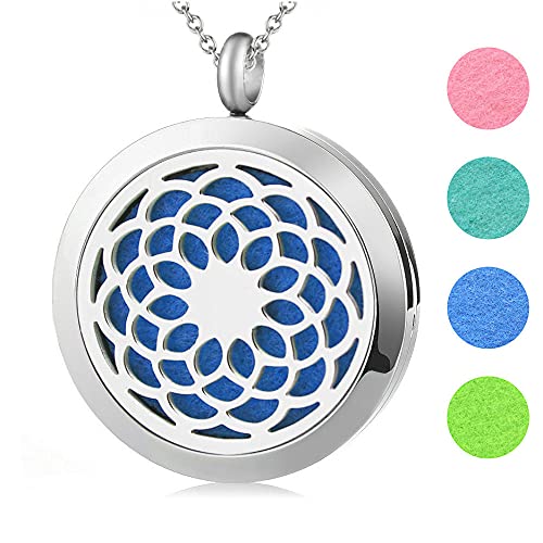 Collar De Aceite Esencial Flor De Sol Aromaterapia Grúa Acero Inoxidable Hueco De Aceite Esencial Perfume Diverso Collar Colgante