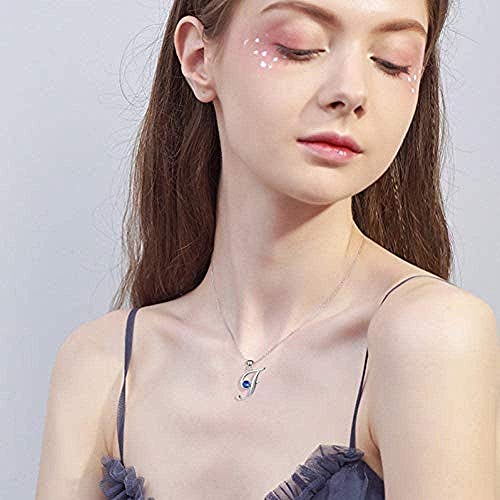 Collar Elegante con Colgante de Letra Inglesa de clavícula Plateada de Calidad para Mujer
