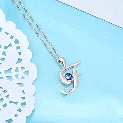 Collar Elegante con Colgante de Letra Inglesa de clavícula Plateada de Calidad para Mujer
