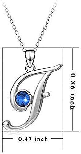 Collar Elegante con Colgante de Letra Inglesa de clavícula Plateada de Calidad para Mujer