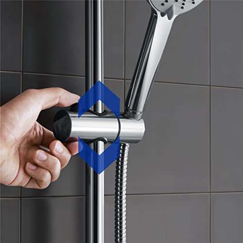 Columna de Ducha sin Grifo CECIPA, con Barra de Ducha Regulable en Altura (77-112 cm), Ducha de Lluvia Rociador Redondo de 22 cm, 3 Tipos de Chorro.