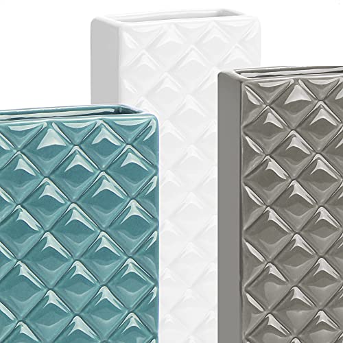 com-four® 3X Humidificador de Aire de cerámica - Humidificador para radiadores - Humidificador para radiador de Ceramica - Radiador para la casa (3 Piezas - Diamante)