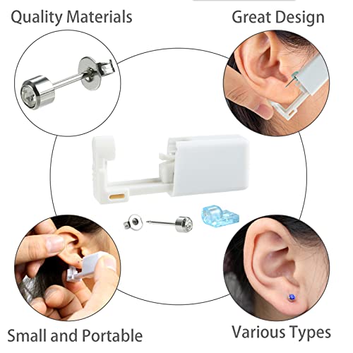 Comius Sharp 6 UNIDS Pistola De Piercing De Oreja Desechables Con Pernos De Oreja Kit De Pistolas De Perforación Indoloro Para Niñas Para Niños Mujeres Hombres