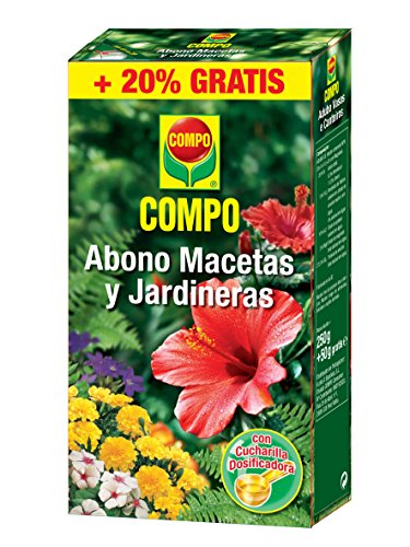 COMPO Abono para macetas y jardineras, Granulado, incluye Cuchara dosificadora, 300 g