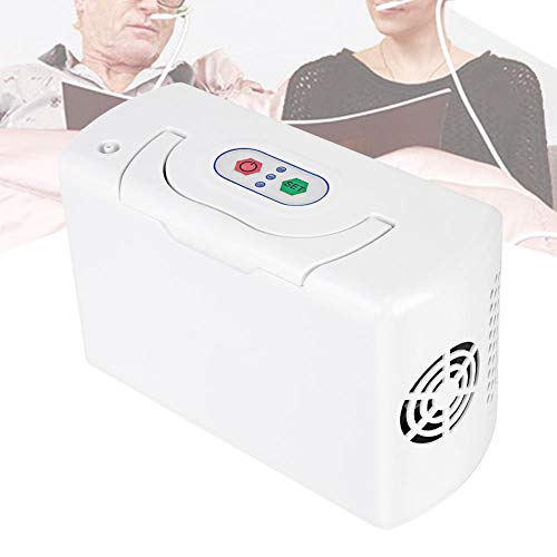 Concentrador de Oxígeno Pequeño, Purificador de Aire Doméstico de Máquina de Oxígeno, Generador de Oxígeno O2 de Pureza Portátil para Uso en El Hogar y en Viajes Automóvil de Viaje (EU)
