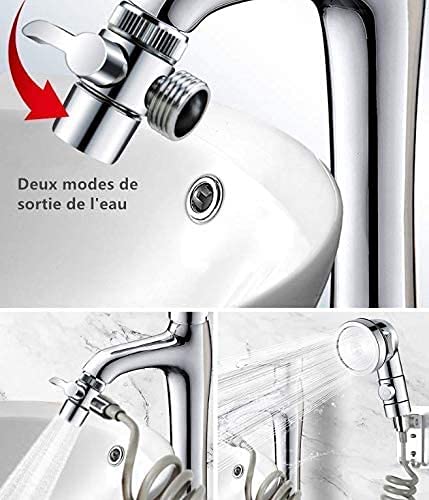 Conjunto de alcachofa de ducha para lavabo, manguera telescópica de 1,5 m, perfecto para lavar el cabello o limpiar el lavabo (grifo no incluido)