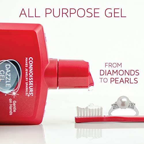 Connoisseurs Limpiador de Joyas en Gel -Solución Limpiadora de Oro, Plata, Diamantes y Piedras Preciosas Restaura el Brillo - Cepillo Incluido 150 ml