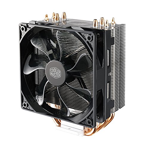 Cooler Master Hyper 212 LED Sistema Refrigeración Resistente y Versátil, 4 Tubos de Calor Contacto Directo Continuo con Aletas, Ventilador PWM de 120 mm