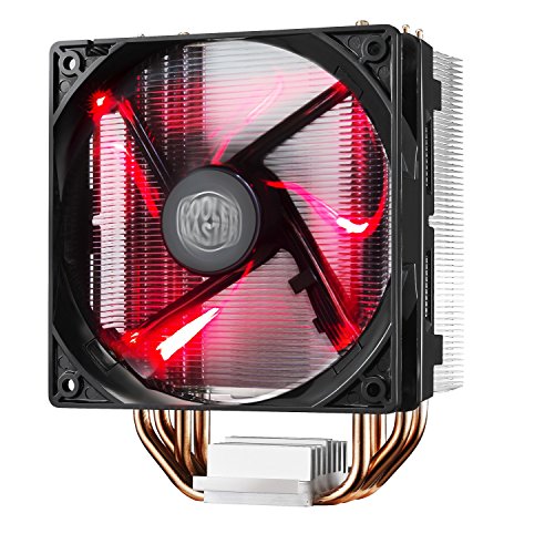 Cooler Master Hyper 212 LED Sistema Refrigeración Resistente y Versátil, 4 Tubos de Calor Contacto Directo Continuo con Aletas, Ventilador PWM de 120 mm