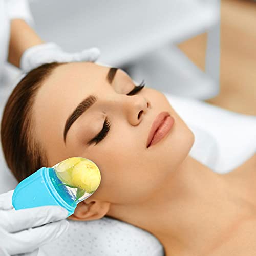 Copas de masaje con hielo Rodillo de hielo Masajeador facial Rodillo de hielo para la cara Masajeador con bandeja de hielo Co nt Our Cube Ice Molde facial Apriete la piel Reduzca la hinchazón