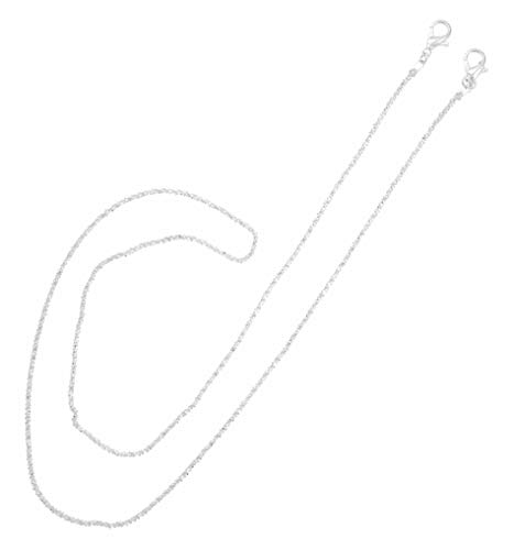 Córdoba Jewels | Cadena cuelga mascarillas en Plata de Ley 925 con diseño Masklace Cadena Diamantada Silver