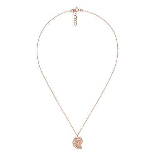 Córdoba Jewels | Gargantilla en Plata de Ley 925 bañada en Oro Rosa con diseño Caracol Rose Gold
