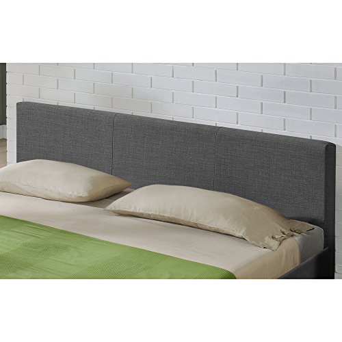 Corium Cama Moderna de Tela - Cama de Matrimonio 140x200cm - Gris Oscuro