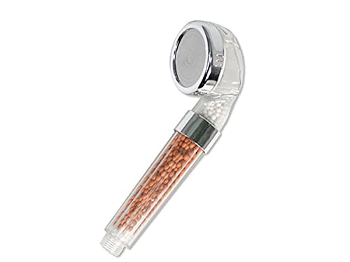 Cornetta alcachofa de ducha con filtro iónico antical, teléfono de ducha pequeño de 6 cm, universal, 1 chorro/pulverización/pulverización/velocidad, alta presión