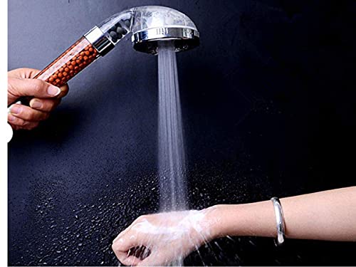Cornetta alcachofa de ducha con filtro iónico antical, teléfono de ducha pequeño de 6 cm, universal, 1 chorro/pulverización/pulverización/velocidad, alta presión
