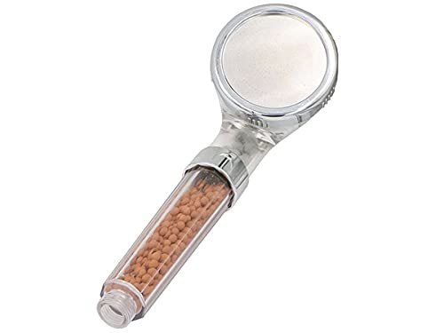 Cornetta alcachofa de ducha con filtro iónico antical, teléfono de ducha pequeño de 6 cm, universal, 1 chorro/pulverización/pulverización/velocidad, alta presión