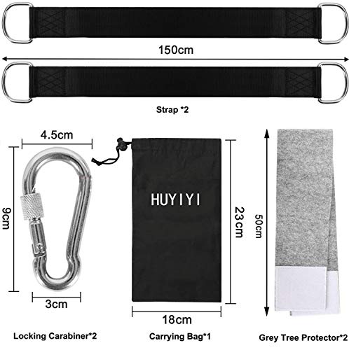 Correas de hamacas para exteriores 150cm,Hamaca Correas Árbol con cojines de protección de árboles para hamacas de patio de camping,admite hasta 600kg,para camping,mochilas, hamacas y columpios