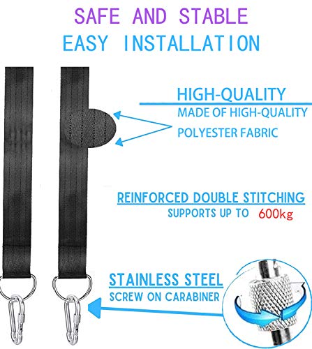 Correas de hamacas para exteriores 150cm,Hamaca Correas Árbol con cojines de protección de árboles para hamacas de patio de camping,admite hasta 600kg,para camping,mochilas, hamacas y columpios