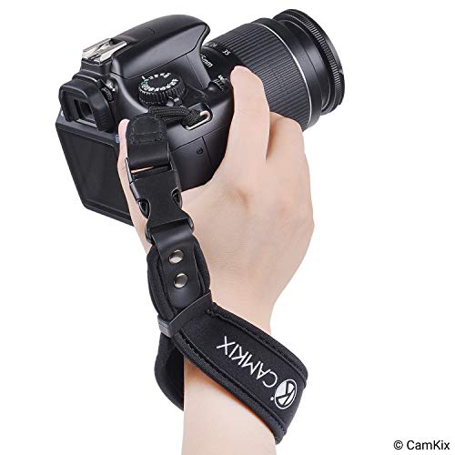 Correas de muñeca para DSLR y cámaras compactas – Paquete de 2 – Extra Fuerte y Durable – Cómoda Pulsera de Neopreno – Ajustable – Pinza de liberación rápida – Correas adicionales y paño de Limpieza