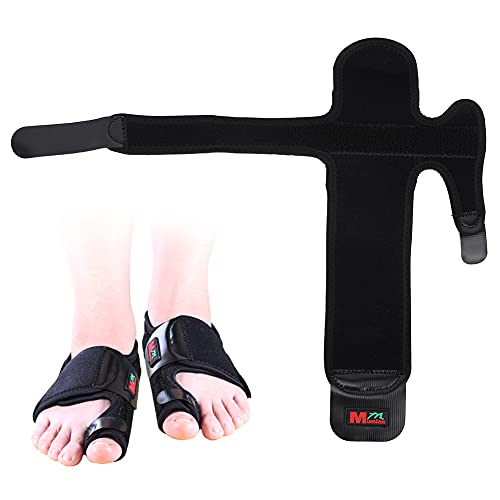Corrector de Férulas para Juanetes, Corrector de Hallux Valgus, Protector de Pies, Férula, Enderezadora del Dedo Gordo, 1 Par Ajustable para Doblar el Dedo del Pie para Soporte Nocturno Y(negro)