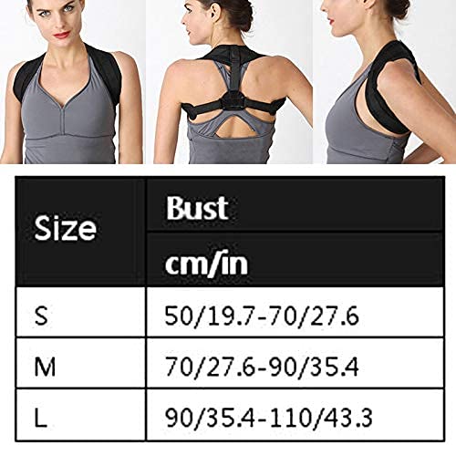 Corrector de postura Corrector médico de la postura de la clavícula Niños adultos Cinturón de soporte para la espalda Corsé Ortopédico Brace Escoliosis Vendaje de hombro Brace de soporte (Color: