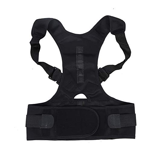 Corrector de postura de buena elasticidad práctica y transpirable, cinturón de corrección de postura liviano, para la cifosis casera al(black, L)