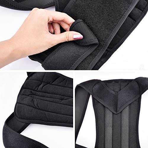 Corrector de Postura Espalda y Hombros Para Hombre y Mujer Talla Única - Faja para Dolor de Espalda - Chaleco Corrector de Postura Enderezador de Espalda Transpirable - Incluye eBook de Ejercicios (M)