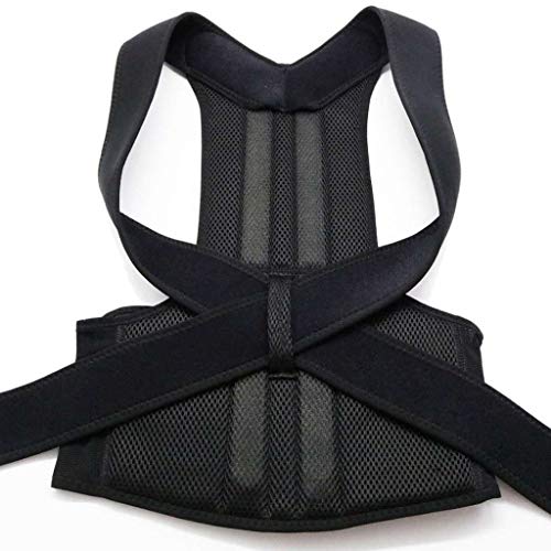 Corrector de Postura Espalda y Hombros Para Hombre y Mujer Talla Única - Faja para Dolor de Espalda - Chaleco Corrector de Postura Enderezador de Espalda Transpirable - Incluye eBook de Ejercicios (M)