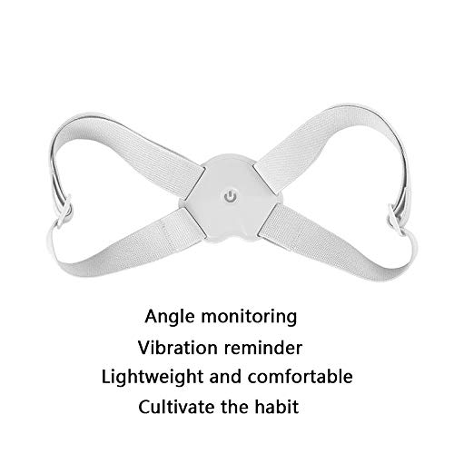 Corrector de Postura inteligente para hombres y mujeres, giroscopio inducción de la vibración del recordatorio, mucho tiempo de espera, ajustable corrección de la postura de la correa,Blue-OneSize