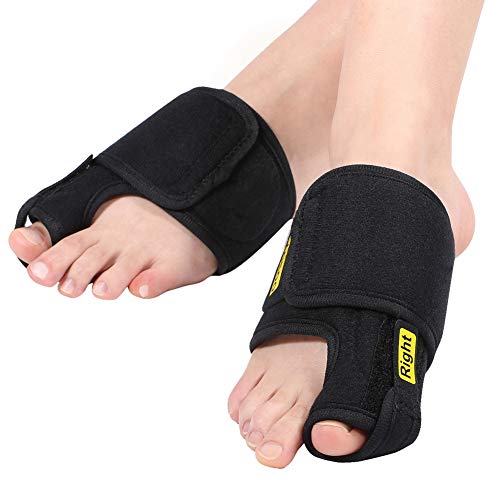 Correctores de juanetes, férulas suaves ajustables para juanetes, alisadores del dedo gordo del pie, separadores, dedos gordos, dedos doblados y alivio del dolor (1 par)