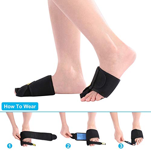 Correctores de juanetes, férulas suaves ajustables para juanetes, alisadores del dedo gordo del pie, separadores, dedos gordos, dedos doblados y alivio del dolor (1 par)