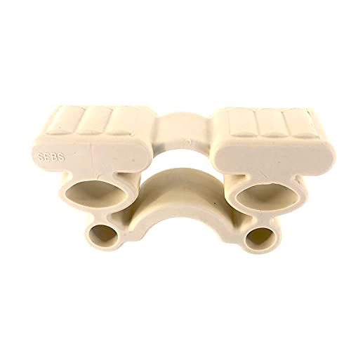 Cortassa Kit de 4 Soportes amortiguados para Lamas de 2 plazas de Caucho para somier de láminas de 38 mm Mod. SEBS, Blanco Marfil, Completo