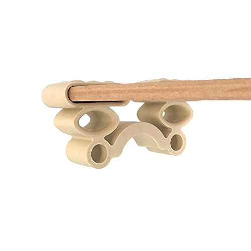 Cortassa Kit de 4 Soportes amortiguados para Lamas de 2 plazas de Caucho para somier de láminas de 38 mm Mod. SEBS, Blanco Marfil, Completo