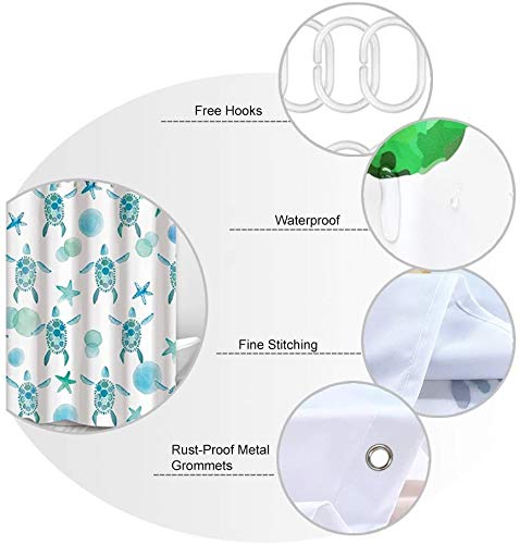 Cortinas de Ducha, Exposición múltiple de Mujer transformándose en Cascada y para baño/Bañera Antimoho Impermeables Antibacteriano a Prueba de Polvo y fácil de Limpiar con 12 Ganchos 152 cmx183 cm