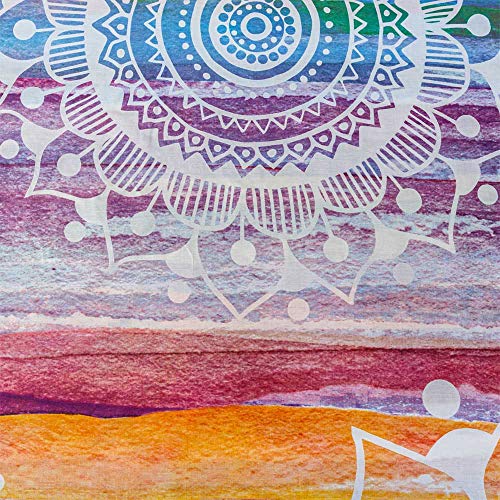 COTTON ARTean Funda Nordica Reversible Mandala Acuarela Cama de 105 (180 X 260 cm). 50%ALGODÓN - 50% Poliester.