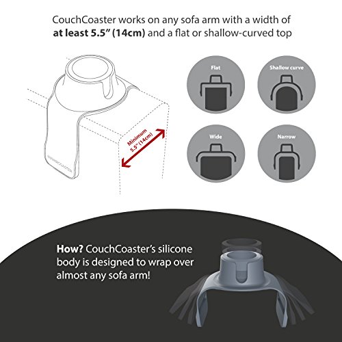 CouchCoaster - el Posavasos definitivo de Bebidas para su sofá, Negro Azabache