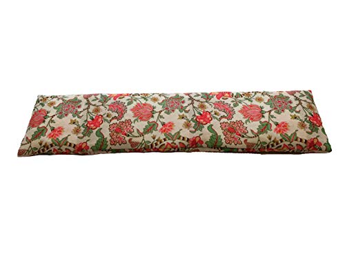 COVERBAGBCN Saco térmico Cervical con Doble Funda con Huesos de Cereza Flores