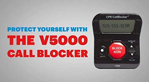 CPR V5000. Bloqueador de llamadas. Decida quién puede y quién no puede llamarlo con solo tocar un botón. Protege a sus padres contra estafas.