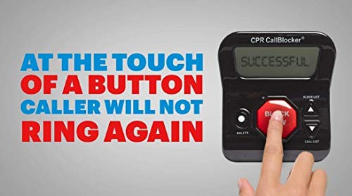 CPR V5000. Bloqueador de llamadas. Decida quién puede y quién no puede llamarlo con solo tocar un botón. Protege a sus padres contra estafas.