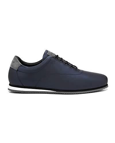 Crashers | Zapatos Casual de Hombre | Onyx Blue | Zapato de Piel Ecológico | Plantilla de Gel Extraible | Cómodo | Transpirable | 42 EU